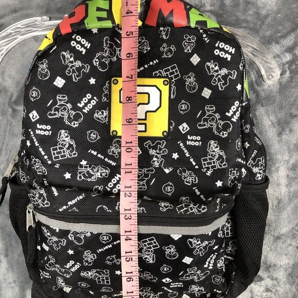 Super Mario Kids Backpack With Adjustable Straps & Front Pocket - Picture 5 of 9